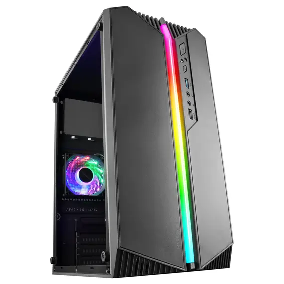 Gabinete MARS GAMING MC-S1 Micro-ATX com ARGB, Janela e Ventilador FRGB - Preto | bluepixel.pt
