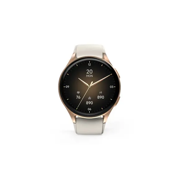 HAMA 8900 Smartwatch Gold Beige - Relógio inteligente com funcionalidades avançadas | bluepixel.pt