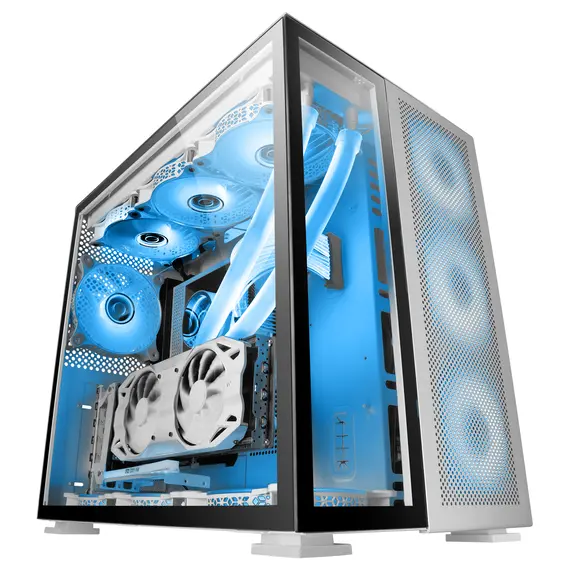 Gabinete MARS GAMING MC-NOVA XXL PREMIUM E-ATX com Alumínio, Vidro 90º e USB-C - Loja BluePixel