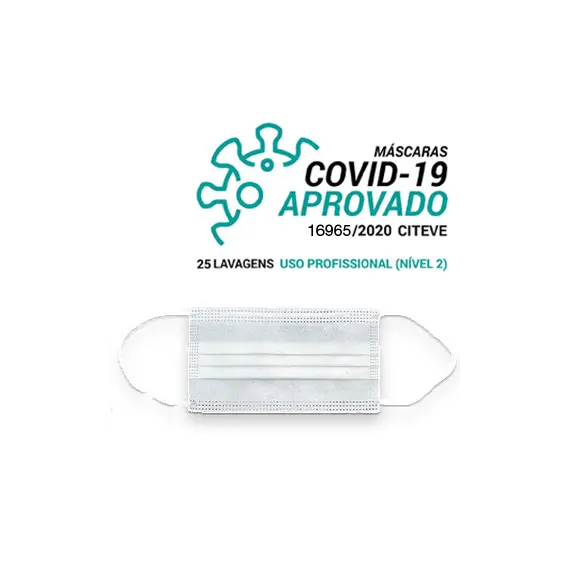 Máscara Reutilizável Adulto Branco Nível 2 - 25 Lavagens | Outras | Loja BluePixel
