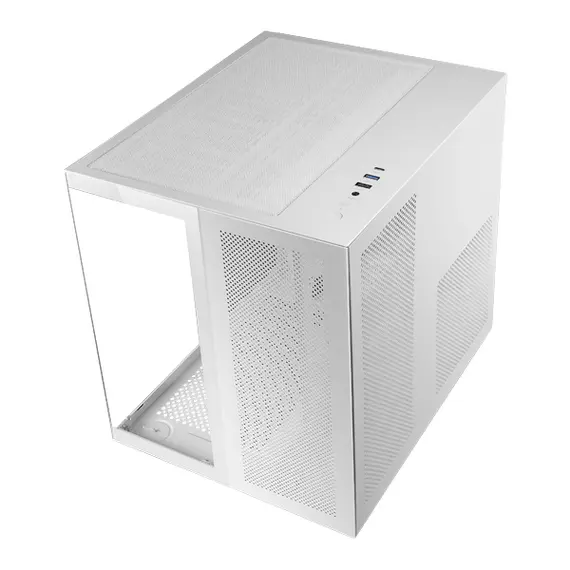 Gabinete MARS GAMING MC-NOVAM M-ATX Premium com Alumínio Branco, Vidro 90º e USB-C | bluepixel.pt