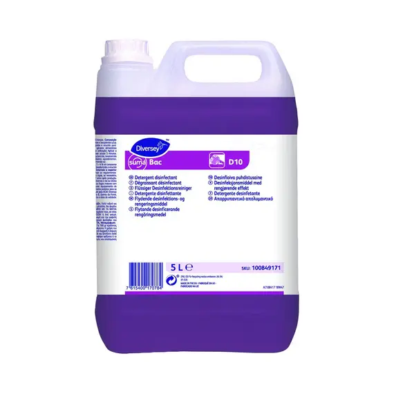 Detergente Desinfetante Suma Bac D10 5L - Diversey | Higiene Profissional