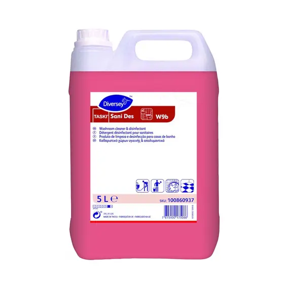 Detergente Desinfetante TASKI Sani Des W9b 5L - DIVERSEY | Higiene Profissional