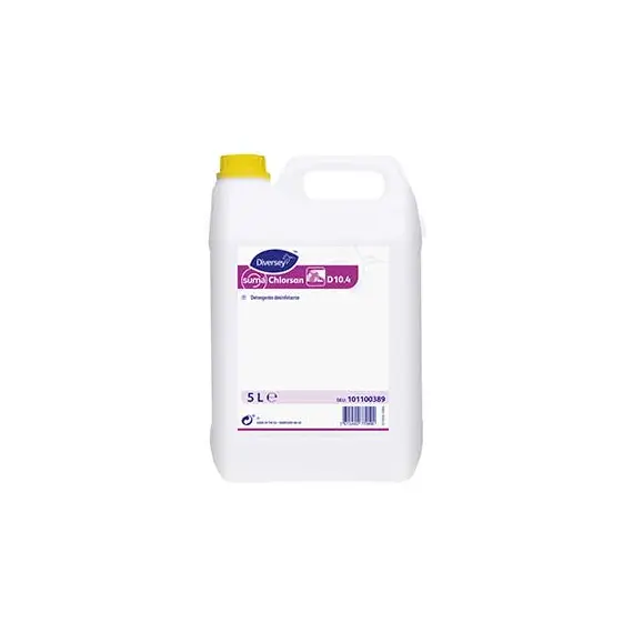 Detergente Suma D10.4 Clorado 5L da Diversey | Limpeza e Desinfeção Profissional