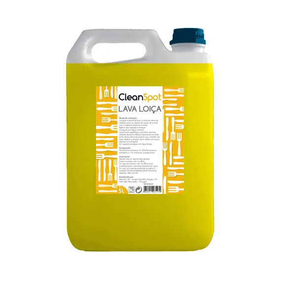 Detergente Manual Loiça CleanSpot Limão 5L - Limpeza eficaz com aroma a limão