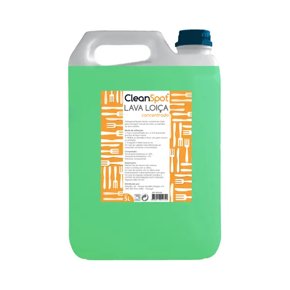 Detergente Manual Loiça Concentrado CLEANSPOT 5L | Limpeza eficiente e económica
