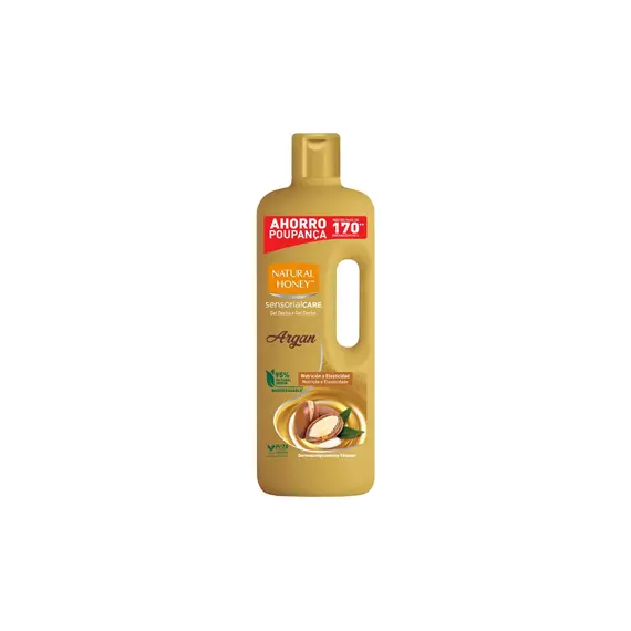 Gel de Banho Natural Honey Argan 1350ml | Cuidado Natural e Hidratação Profunda
