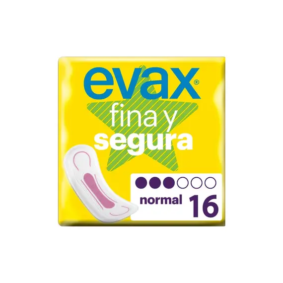 Pensos Higiénicos EVAX Fina e Segura Normal - Pack 16 unidades | Loja online bluepixel.pt