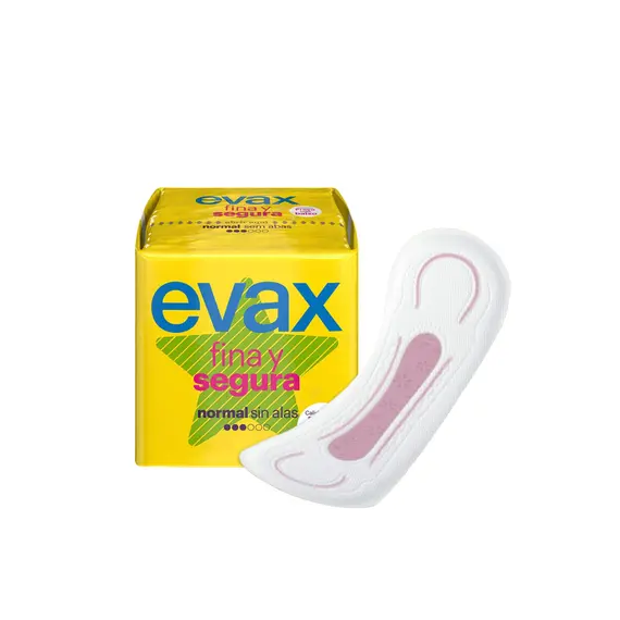 Pensos Higiénicos EVAX Fina e Segura Normal Sem Abas - Conforto e Discrição | bluepixel.pt