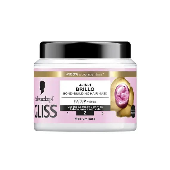 Máscara Capilar Schwarzkopf Gliss Brilho 400ml | Cuidados Intensivos para Cabelos Sedosos