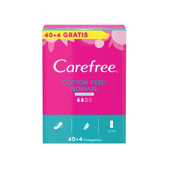 Pensos Diários Carefree Cotton Feel 40+4 unidades | Conforto e Proteção Diária