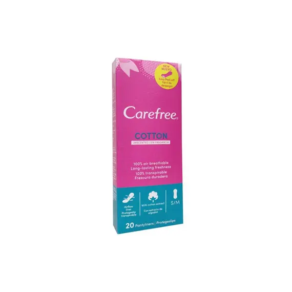 Pensos Diários Carefree Sem Fragrância 20un - Proteção diária confortável e discreta