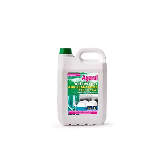 Detergente Máquina Loiça Líquido 2em1 + Brilhantador 5L AGERUL | Limpeza eficiente e brilho intenso
