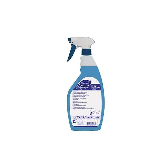Limpa-vidros Suma Rapid D6 0,75L - Limpeza eficiente de vidros e espelhos | Diversey