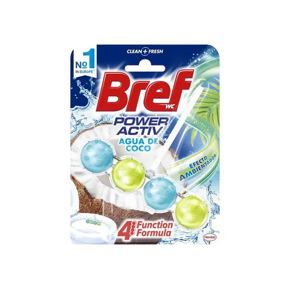 Bloco Sanitário Bref Água de Coco 50g - Higiene e Fragrância Refrescante para o seu WC