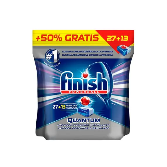 Finish Quantum Pastilhas para Máquina de Loiça - 27+13 unidades | Loja BluePixel