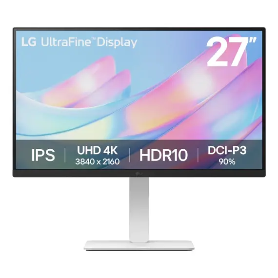 Monitor LG 27US550-W de 27 polegadas 4K UHD IPS 100Hz 5ms HDMI DP - Loja BluePixel