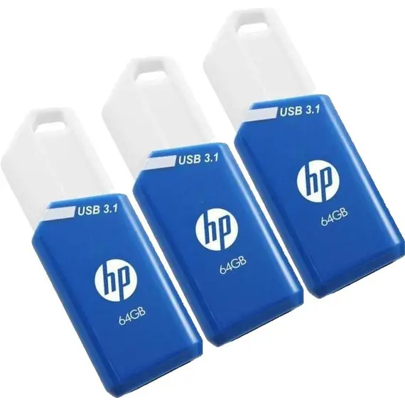 PNY HP 3 x 64GB Pen Drives USB 3.1 - Pack Triplo | Loja BluePixel