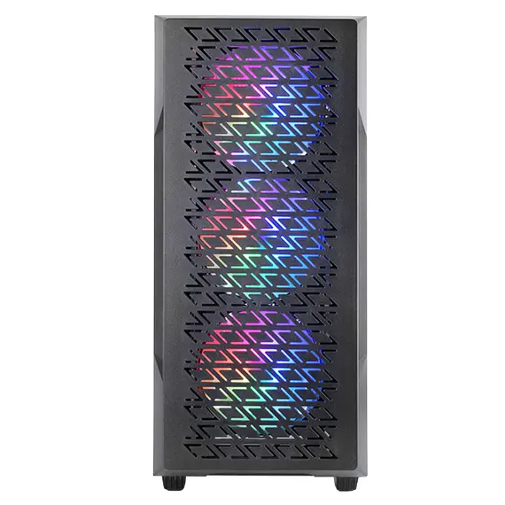 Caixa de Computador Mars Gaming MC-GEO ATX com 4 Ventoinhas RGB e Painel de Vidro Temperado - Preto