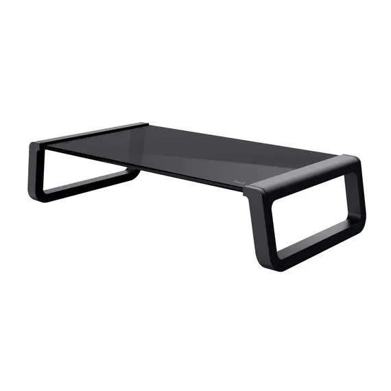 Trust Monta Glass - Suporte de Monitor em Vidro para Melhor Organização e Estilo no Escritório
