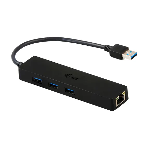 Hub USB 3.0 Slim com 3 Portas e Ethernet Gigabit - I-TEC | Loja BluePixel