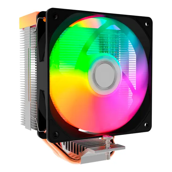 CoolBox CPU Cooler ARGB com 4 Heatpipes - Refrigeração eficiente e iluminação RGB | bluepixel.pt