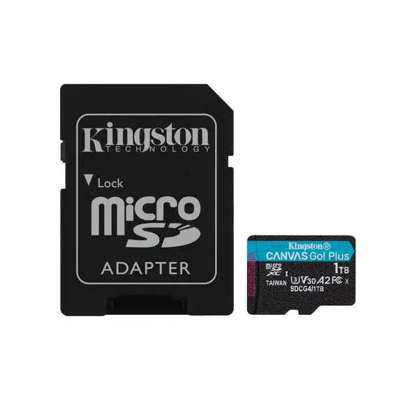 Cartão microSDXC Kingston 1TB Canvas Go Plus Gen4 200MB/s | Loja BluePixel