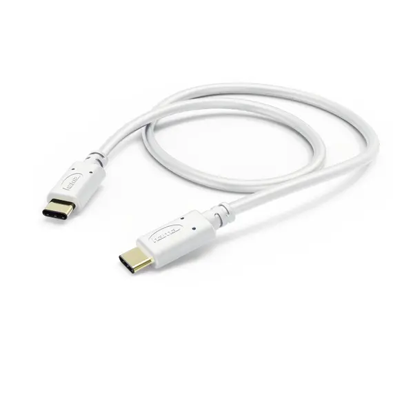 Cabo USB-C para USB-C HAMA 0,2 m Branco | Carregamento e Dados Rápidos