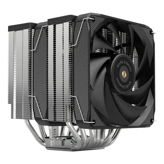 MARS GAMING MCPU-XU9 Cooler CPU Dual Tower com 2 Ventoinhas FDB, Heatpipes em Cobre e Potência de 400W TDP