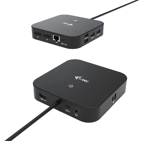 Estação de Ancoragem USB-C I-TEC Dual Display MST Docking Station com 2xDP, Ethernet, USB 3.1 e Áudio | bluepixel.pt