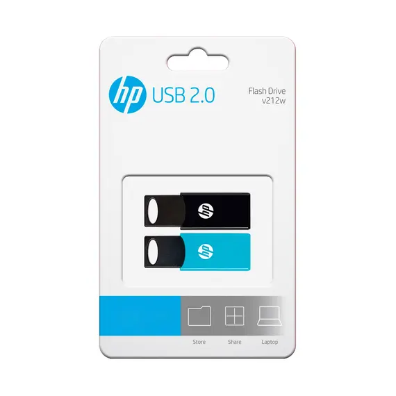 Pen Drives PNY HP 2 x 64GB v212w USB 2.0 Twin Pack - Armazenamento portátil fiável