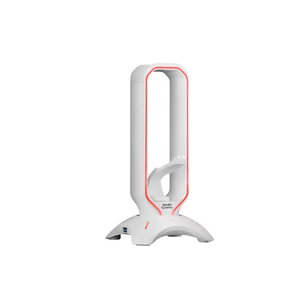 Mars Gaming MHHPRO 3IN1 Control RGB Headset Holder + Mouse Bungee + 2x USB 3.0 Branco