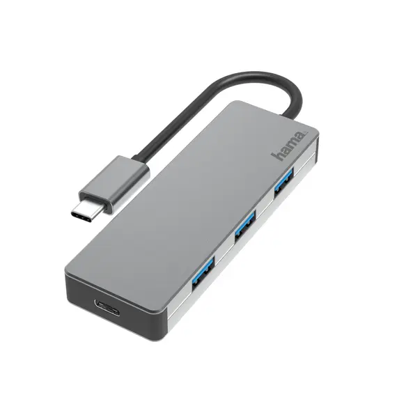 HAMA USB-C HUB 4 PORTS USB 3.2 Gen2 - Expansor de Conectividade Rápido para Dispositivos USB-C