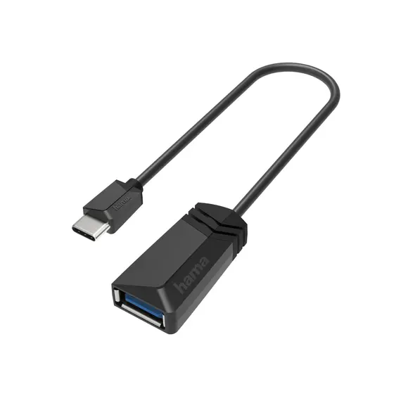 Adaptador HAMA 200312 USB Type-C para USB A 3.2 - Cabo de 0,15m para ligação rápida e segura