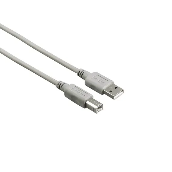 HAMA Cabo USB A/B 2.0 3M - Conexão e Transferência de Dados Fiável