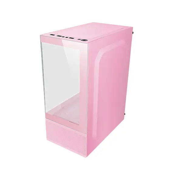 Gabinete MARS GAMING MC-SE Micro-ATX com Painéis de Vidro Sem Moldura e Design Rosa | BluePixel.pt