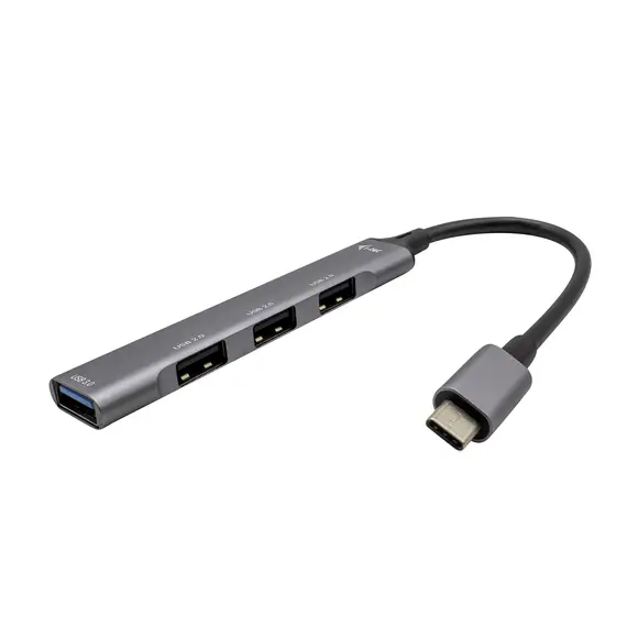Hub USB-C Metal I-TEC com 1x USB 3.0 e 3x USB 2.0 - Sem Fonte de Alimentação | bluepixel.pt