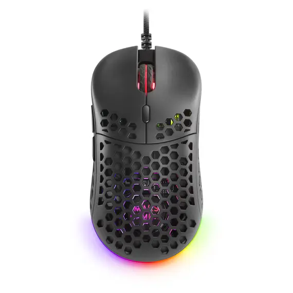 Rato Gaming MARS GAMING MM55 Preto - 12800 DPI, RGB, Leve 55g, Cabo Paracord | bluepixel.pt