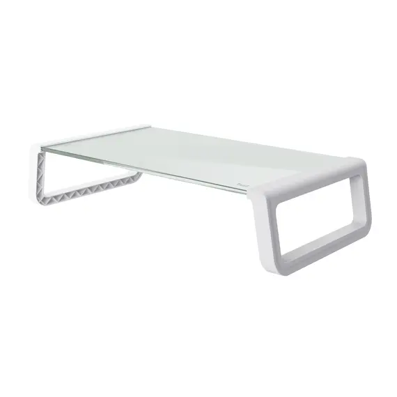 Suporte para Monitor TRUST MONTA GLASS WHT - Estilo e Estabilidade para o Seu Escritório