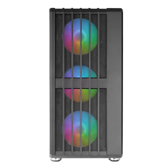 Gabinete MARS GAMING MC-VAULT ATX com 4 Ventoinhas ARGB, Painel de Vidro Temperado e Entrada em Malha | bluepixel.pt