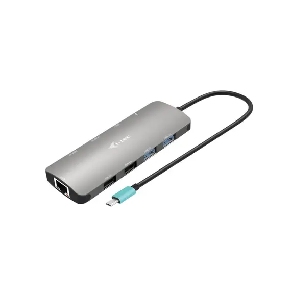 I-TEC USB-C Metal Nano Dock 2x HDMI, LAN, USB 3.2, USB-C 100W - Conectividade avançada para o seu dispositivo