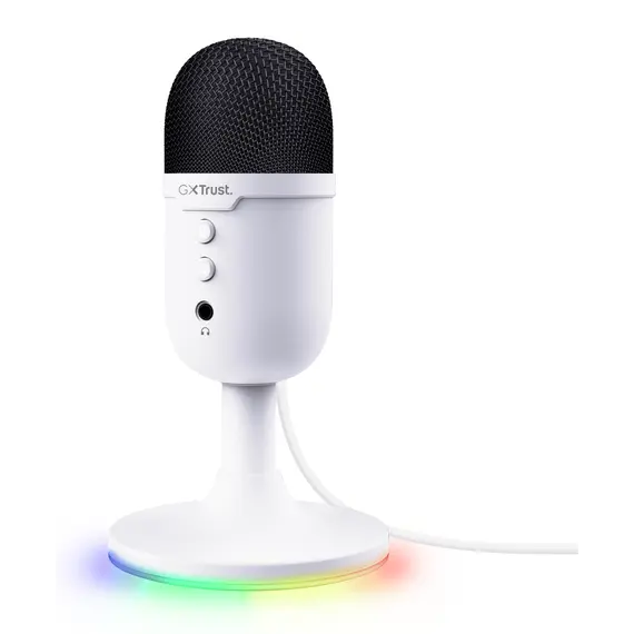 Trust GXT234W Yunix Microfone USB Branco - Alta Qualidade para Streaming e Gravações | bluepixel.pt
