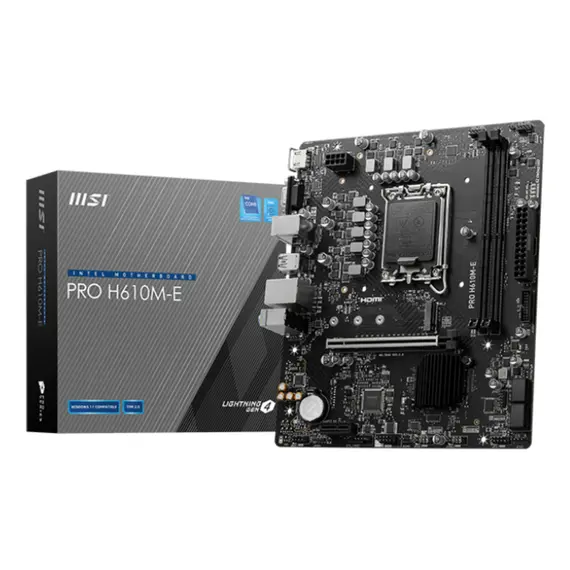 MSI PRO H610M-E LGA1700 - Placa-mãe mATX com suporte DDR5 e vídeo VGA/HDMI | bluepixel.pt