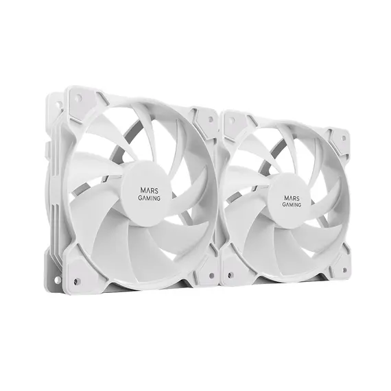 MARS GAMING MF-PROX2 Dual Fan Kit - Ventoinhas 120mm Ultra-Silenciosas com Anti-Vibração
