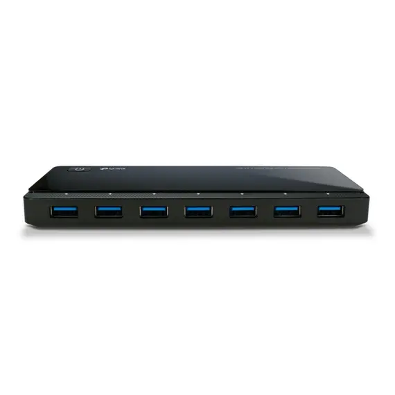 Hub USB 3.0 TP-LINK com 7 Portas e Carregamento Rápido - Modelo TP-LINK 7 ports USB 3.0 Hub with 2 power charge ports 2.4A Max Desktop