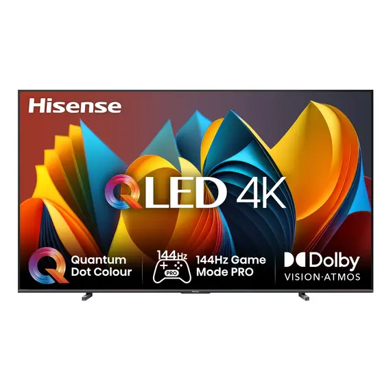 HISENSE 100E7NQ TV UHD QLED de 100 polegadas | Grande formato, cores vibrantes e som imersivo na bluepixel.pt