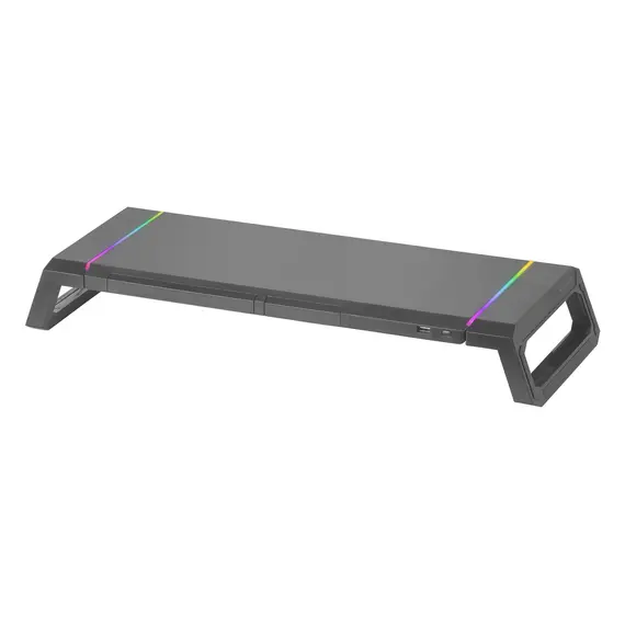 Suporte para Monitor MARS GAMING MGS-ONE RGB Chroma com USB, Phone & Tablet Holder - Preto