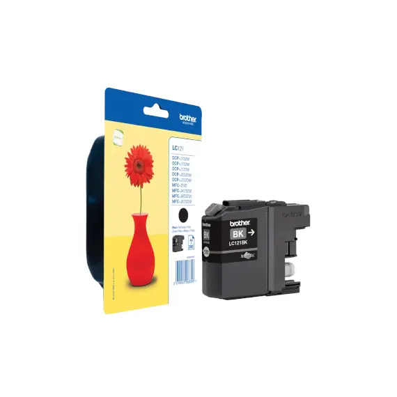 Tinteiro Brother LC121BK Preto 7,1ml 300 Pág.