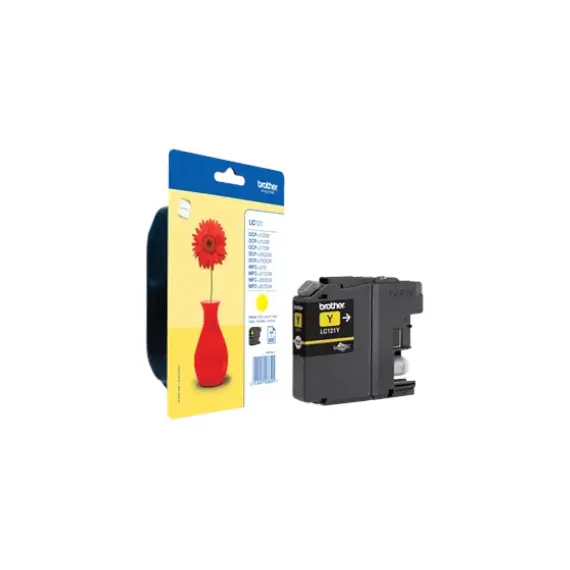 Tinteiro Brother LC121Y Amarelo 3,9ml 300 Pág.
