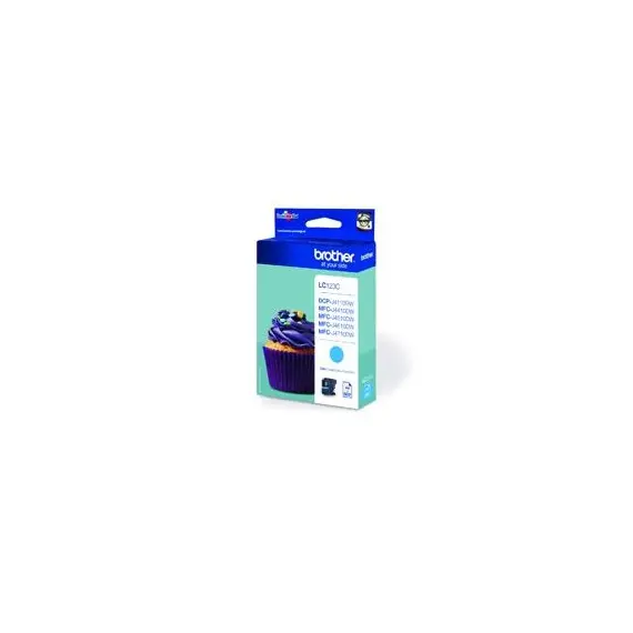 Tinteiro Brother LC123C Azul 6,6ml 600 Pág.